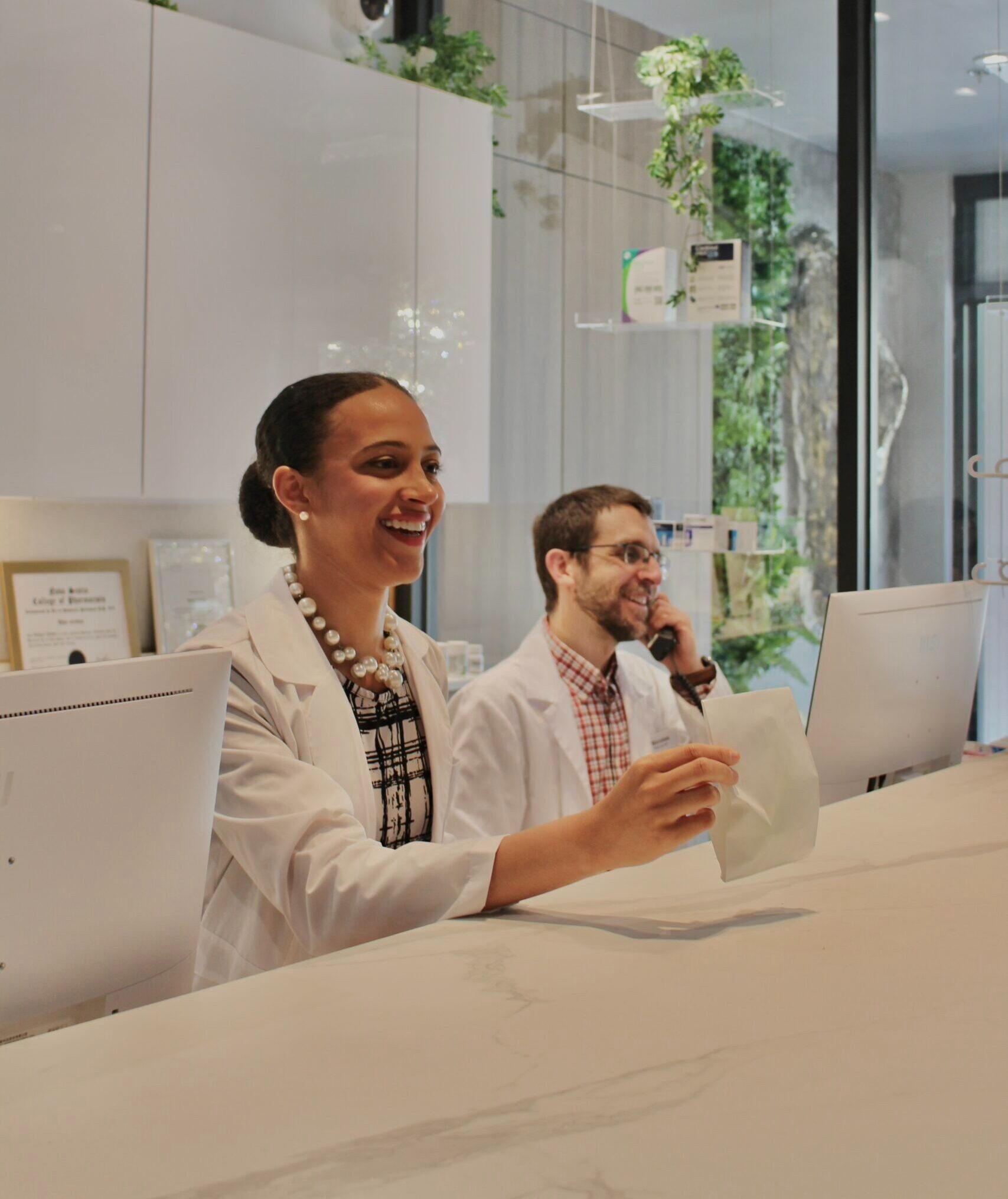 Pharmacists at Cunard Pharmacy & Clinic on the Halifax waterfront